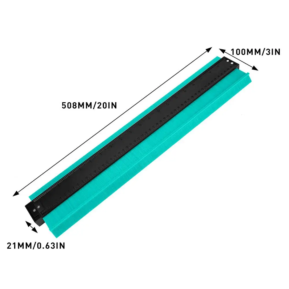 

20inch Contour Gauge Plastic Profile Copy Gauge Irregular Shaper Profile Ruler Gauge Duplicator Contour Gauge General Tools