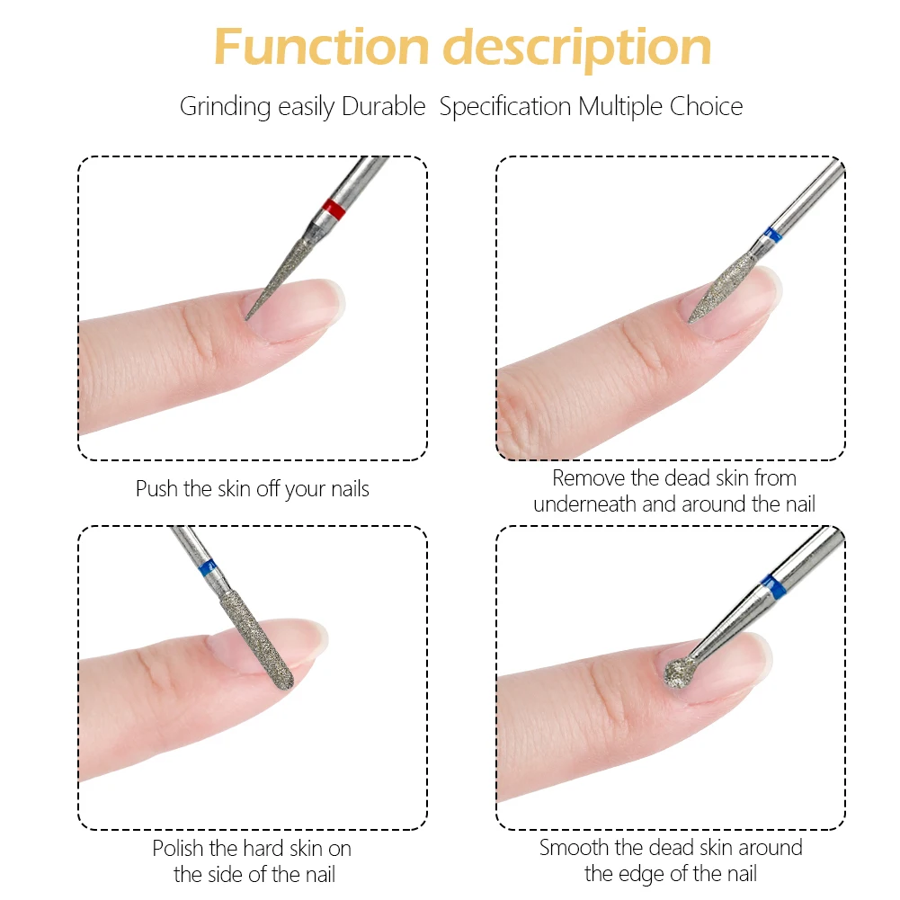 

30pcs Nail Drill Heads Portable Grinding Set For Exfoliating Grinding Polishing Nail Removing Supplies For Professionals Drill