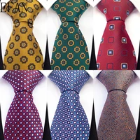 8cm fashion men tie striped flower paisley geometric novelty design silk wedding tie for men tie party business gift accessories