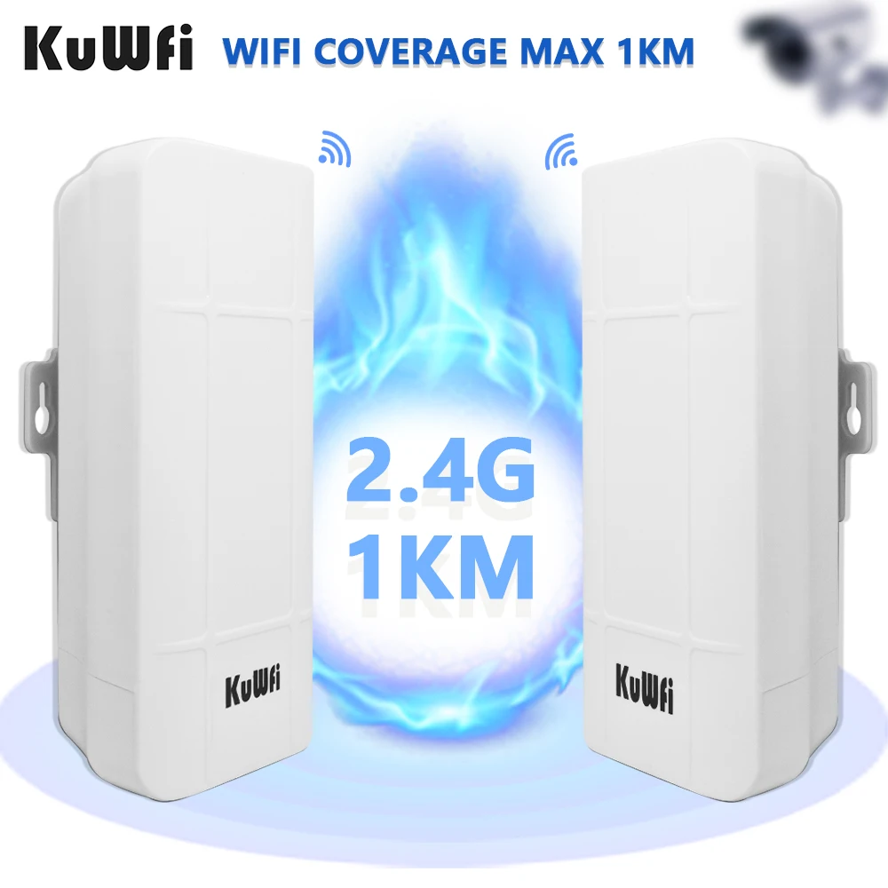 best wifi signal amplifier KuWFi Outdoor 300Mbps Wifi Repeater 1KM Long Range Wireless Bridge AP Router WiFi Amplifier 2.4G Wifi Antenna  Support  WDS home wifi signal booster