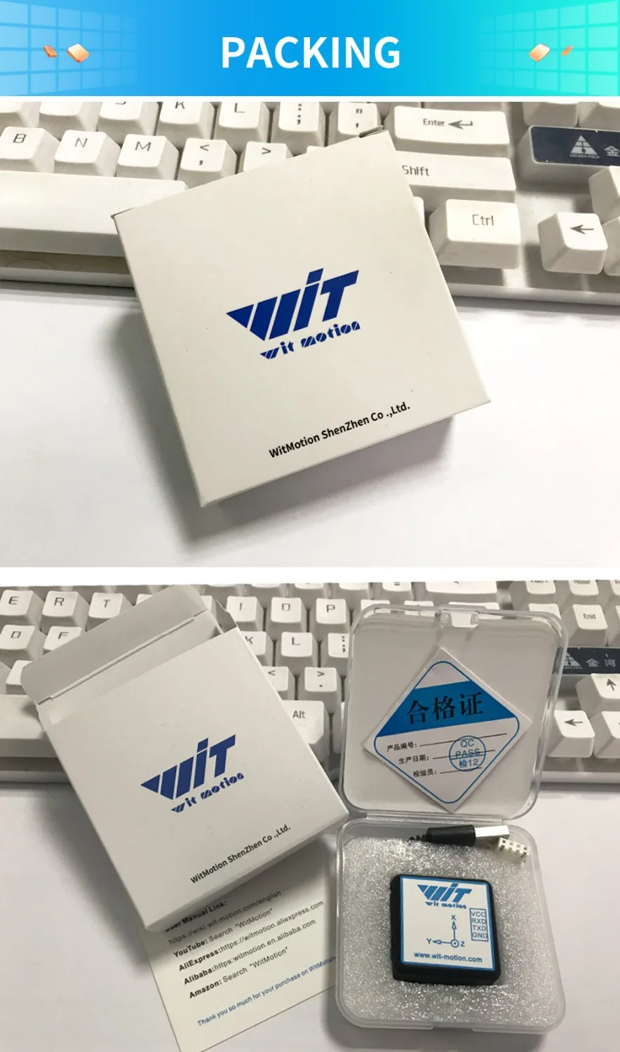 witmotion wt61c mpu6050 high accuracy accelerometer sensor6 axis acceleration 16ggyroangle xy 0 05°with kalman filtering free global ship