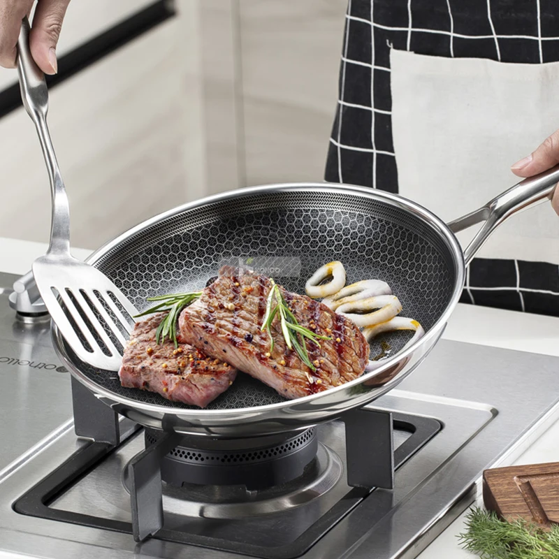 Антипригарная сковорода Konco из нержавеющей стали 304 кухонная посуда кастрюля для