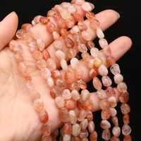 natural stone bead irregular shape polish sun stone minerals beads for jewelry making bracelet necklace crafts accessories