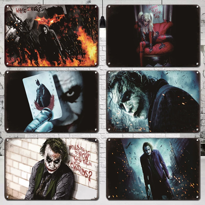 Персонализированный постер из фильма джокер жестяной знак винтажный кинотеатр