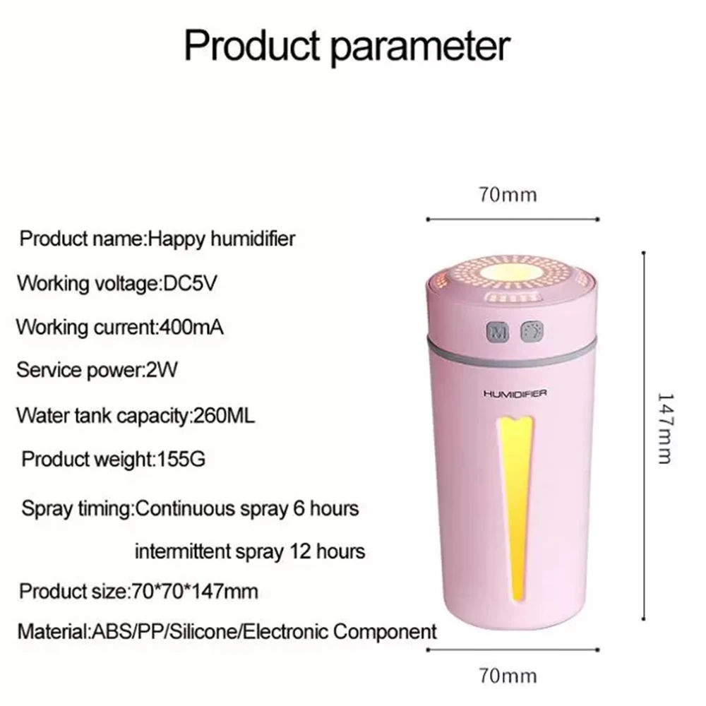 USB автомобильный диффузор горячая цена Φ счастливый увлажнитель эфирного масла