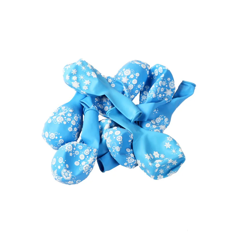 

12-piece Blue Balloons Snowflake Balloons Ice Party Anniversary Decor Girl Bride Winter Fairytales Ballon