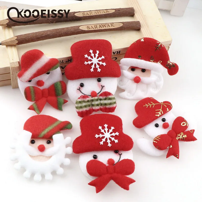 5 шт. Санта Клаус/Снеговик аппликация с орнаментом мультфильм плюшевые ручной