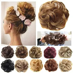 Jeedou эластичный шиньон грязный пучок смесь серых натуральных синтетических кудрявых волос для наращивания прямые поставки поставщика