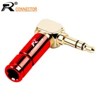 1 шт., Прямоугольный штекер для наушников, 34 полюса, позолоченный провод, разъем, подходящий для кабеля 6 мм, для самостоятельной игры, трубки из алюминиевого сплава