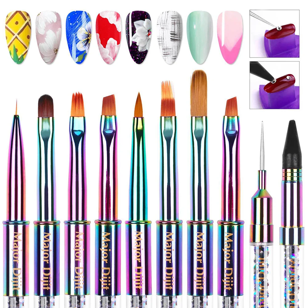 

Nail Art Gel Carving Pen Acrylic Nail Brush Pen with Smooth Shiny Handle Dotting Pen for Carving Painting Drawing Fast Delivery