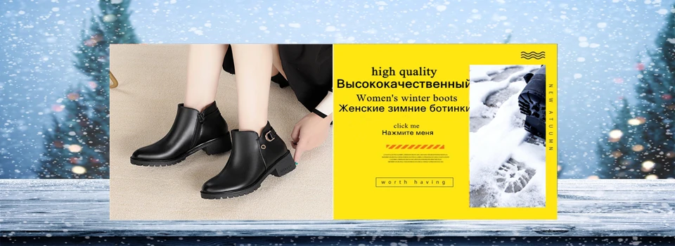 Женские ботинки из натуральной кожи; коллекция года; зимние женские ботинки из натуральной кожи с подкладкой из толстой шерсти; женская зимняя обувь; большие размеры