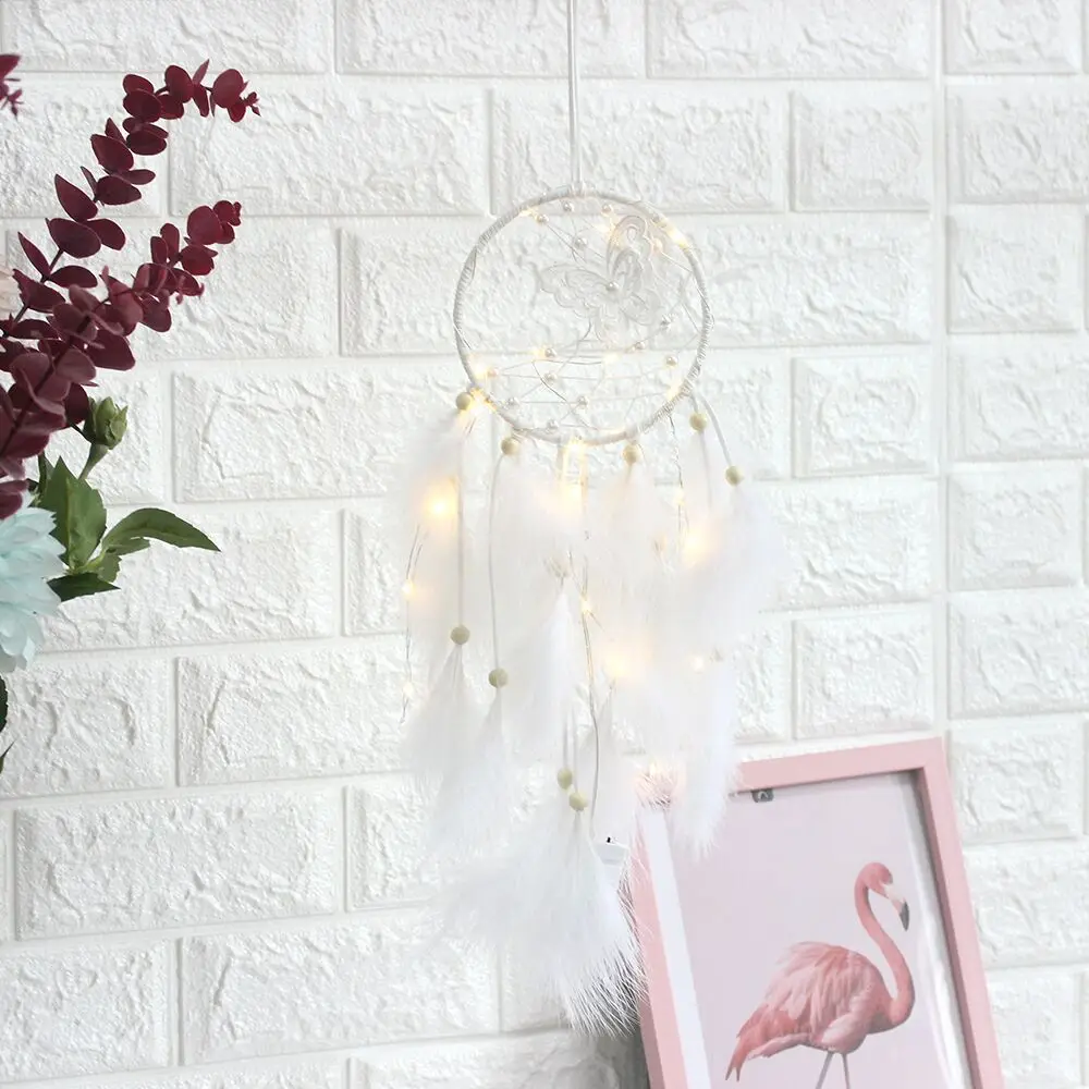 Белая бабочка Dromenvanger светодиодный светильник Романтический Ловец снов