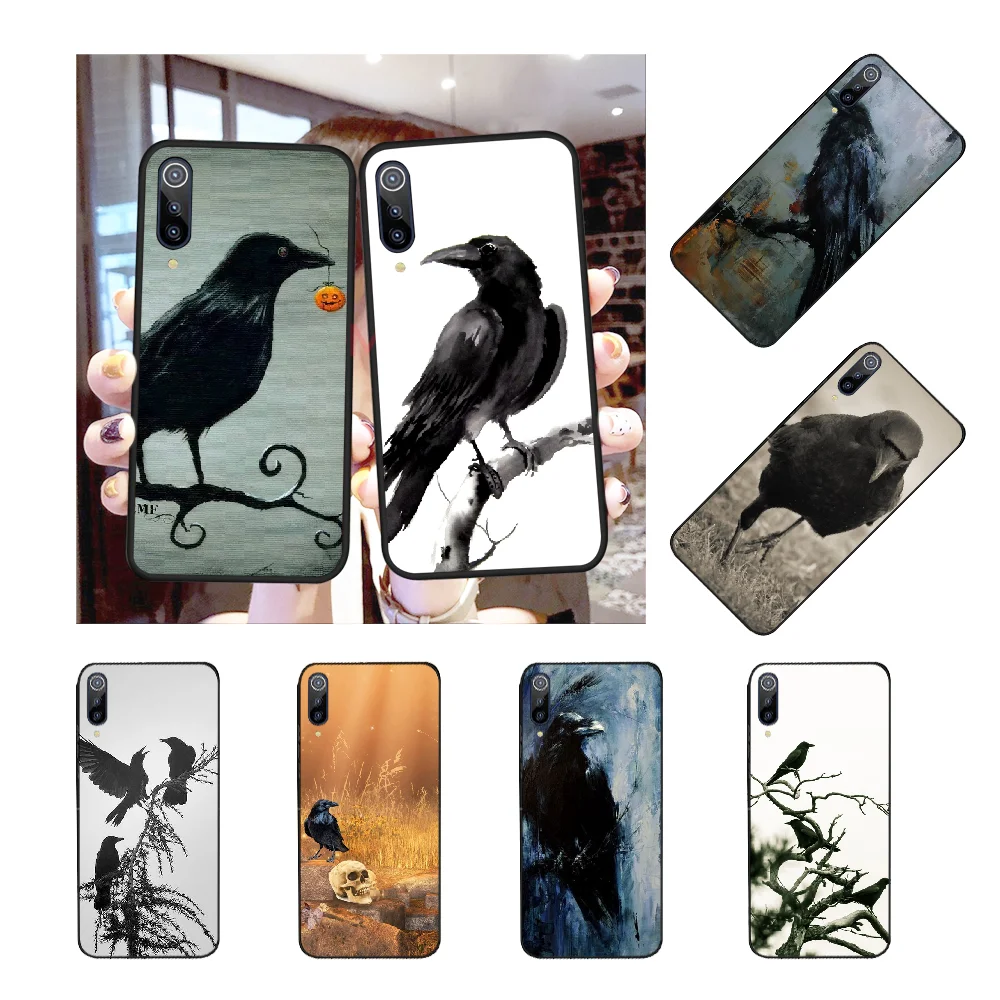 NBDRUICAI мягкий чехол для телефона с изображением животных птиц черной вороны Redmi Note