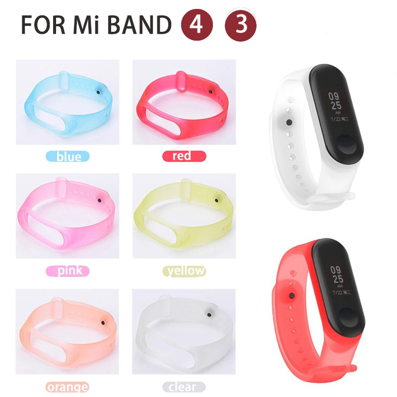Браслет для Xiaomi Mi Band 4 3 спортивный ремешок силиконовый часов аксессуары браслет