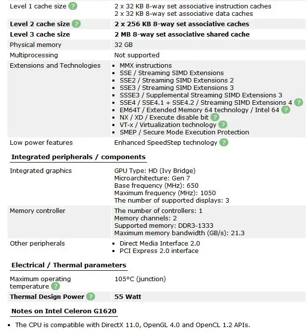 Процессор Intel Celeron G1620 ПК настольный компьютер процессор 2 м кэш 2,7 ГГц 55 Вт двухъядерный процессор LGA 1155 протестированный рабочий