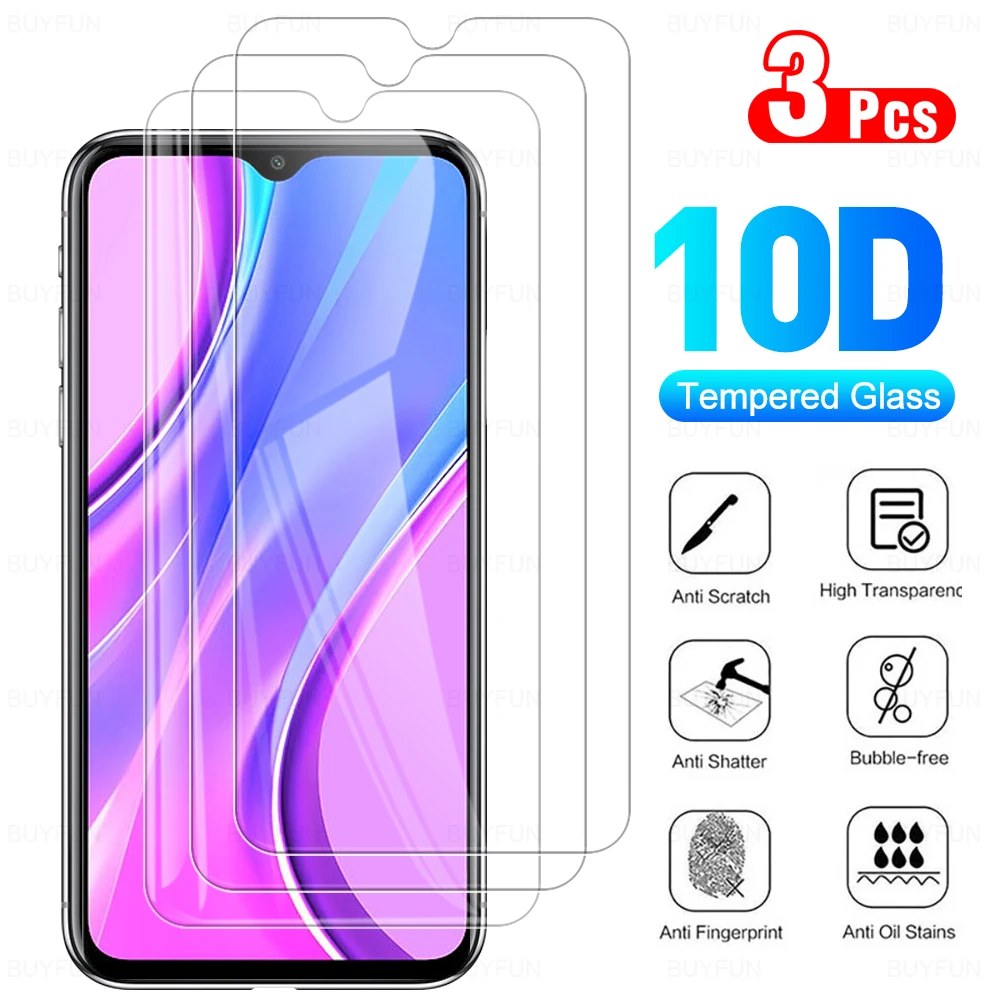 

3pcs readmi 9 glass Tempered Glasses Protective Phone Film For Xiaomi Redmi 9 redmi9 6.53" screen Protectors Glas