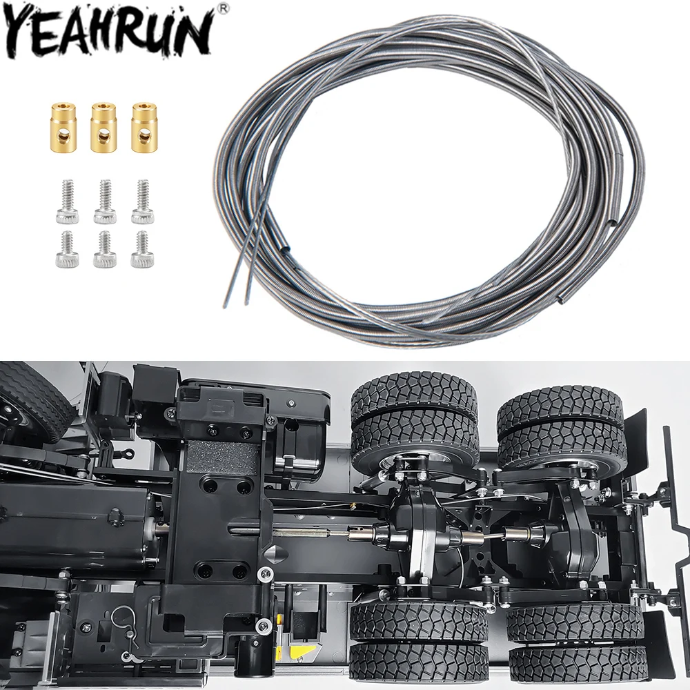 

YEAHRUN Differential Lock Line Cables with Brass Lead Column 820mm for 1/14 Tamiya RC Trailer Tractor Truck Car Upgrade Parts