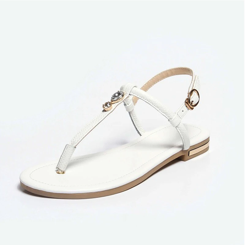 

Women Summer Trip Strap T-shaped Straps Flip-flop Sandals Casual Sexy Beach Vacation Bohemian Simple Style Large Size Flat Heel