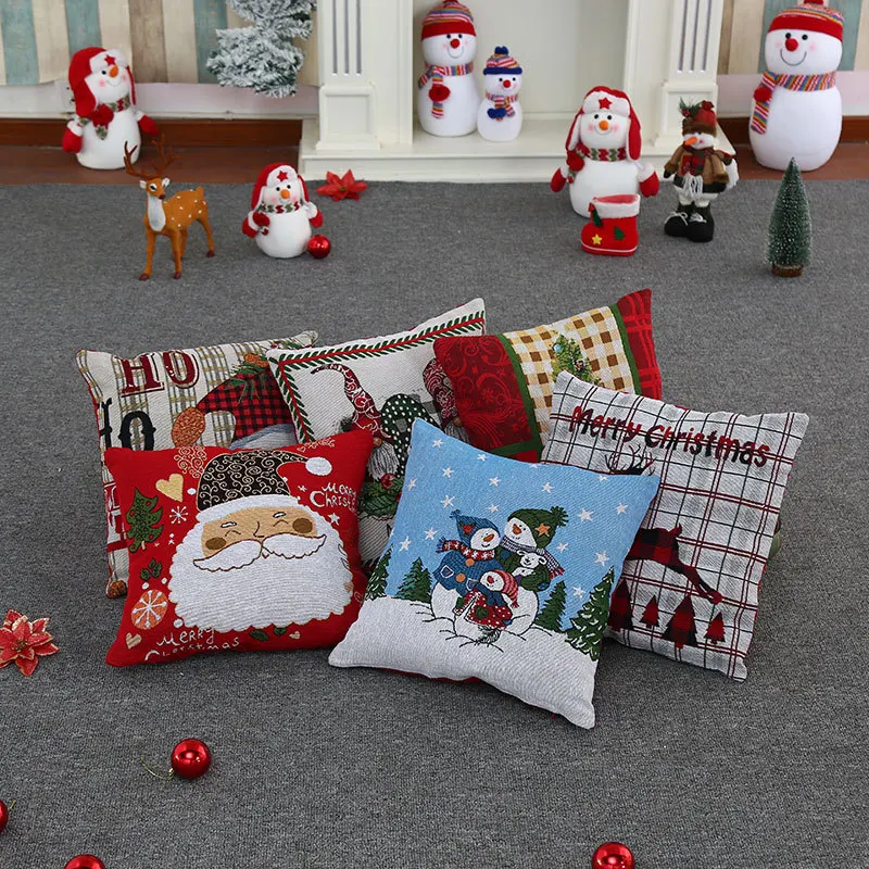 

Christmas Pillow Covers for Christmas Decor Throw Pillow Case Buffalo Check Red Christmas Decorations for Sofa Couch