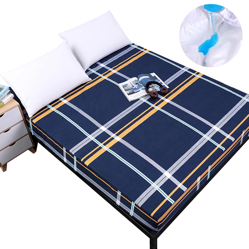 160X200cm водонепроницаемый защитный коврик для матраса с принтом антиклещи