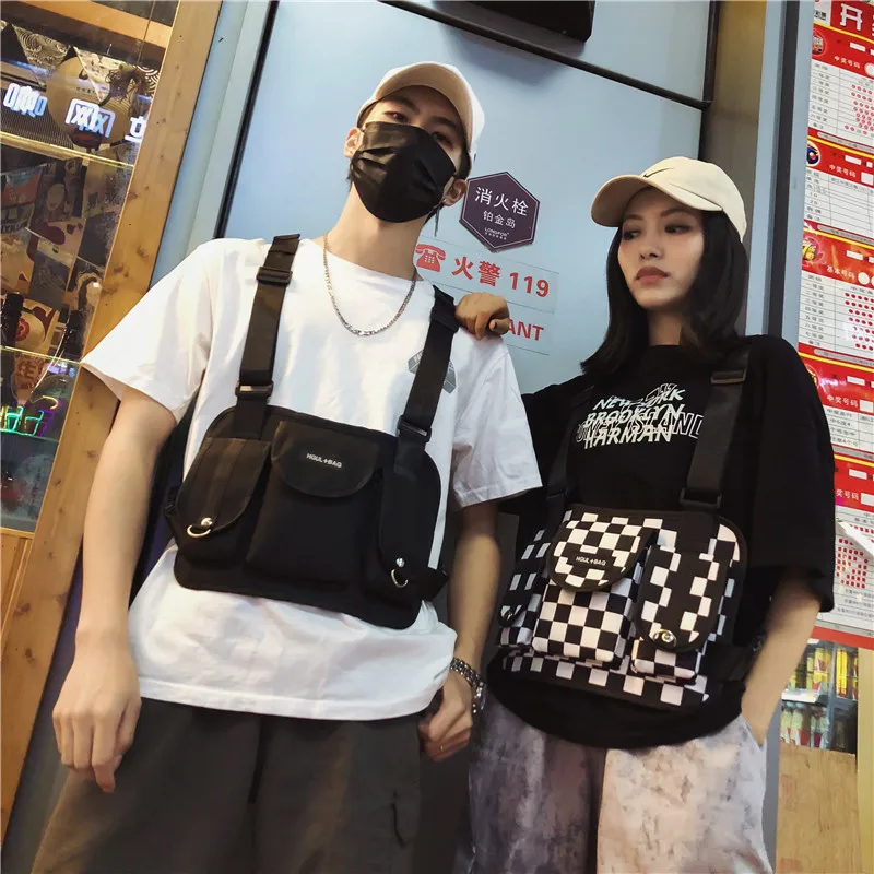 Модная нагрудная сумка для мужчин и женщин в стиле хип хоп водонепроницаемая еды