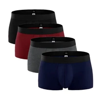 4pcslot new solid cotton men underwear boxer breathable men underpants boxers shorts cuecas sexy modal boxershorts man