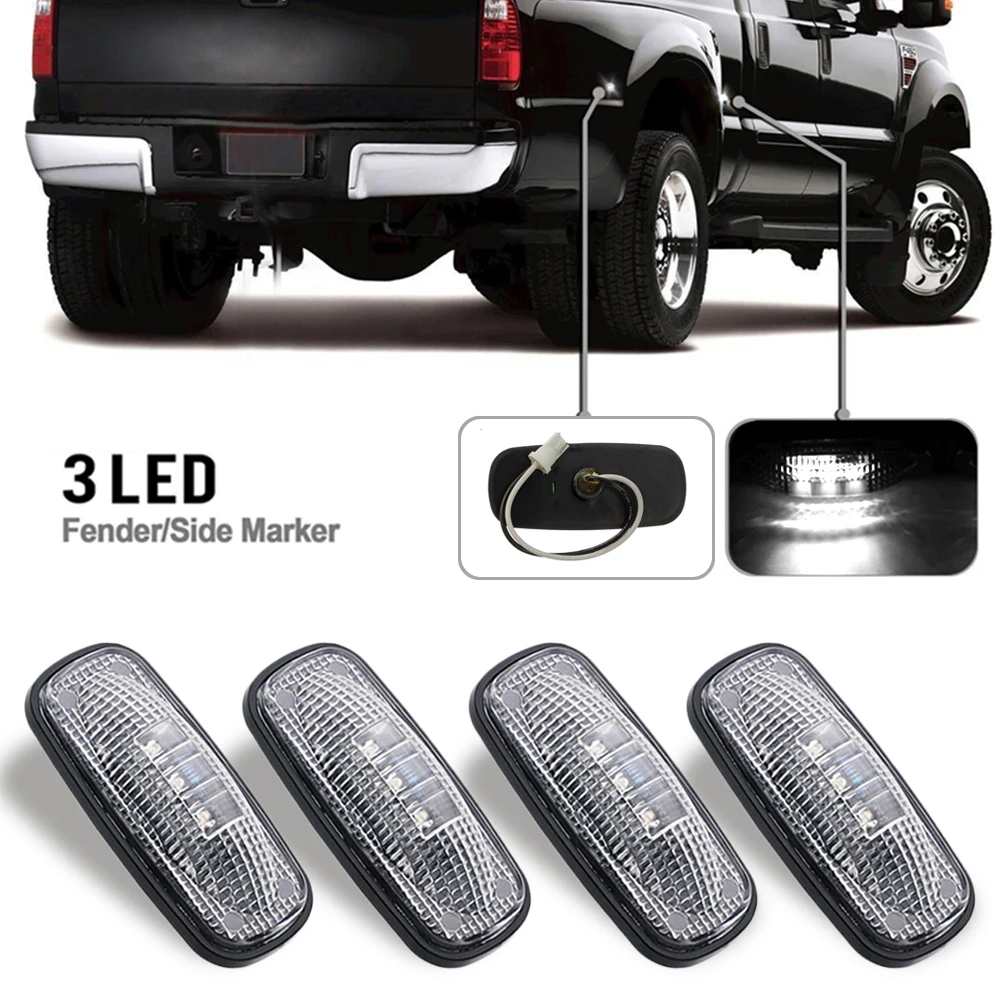 Светодиодный Маркер для бокового крыла 4 шт. светильник Dodge Ram 3500 2003 2009 Белый