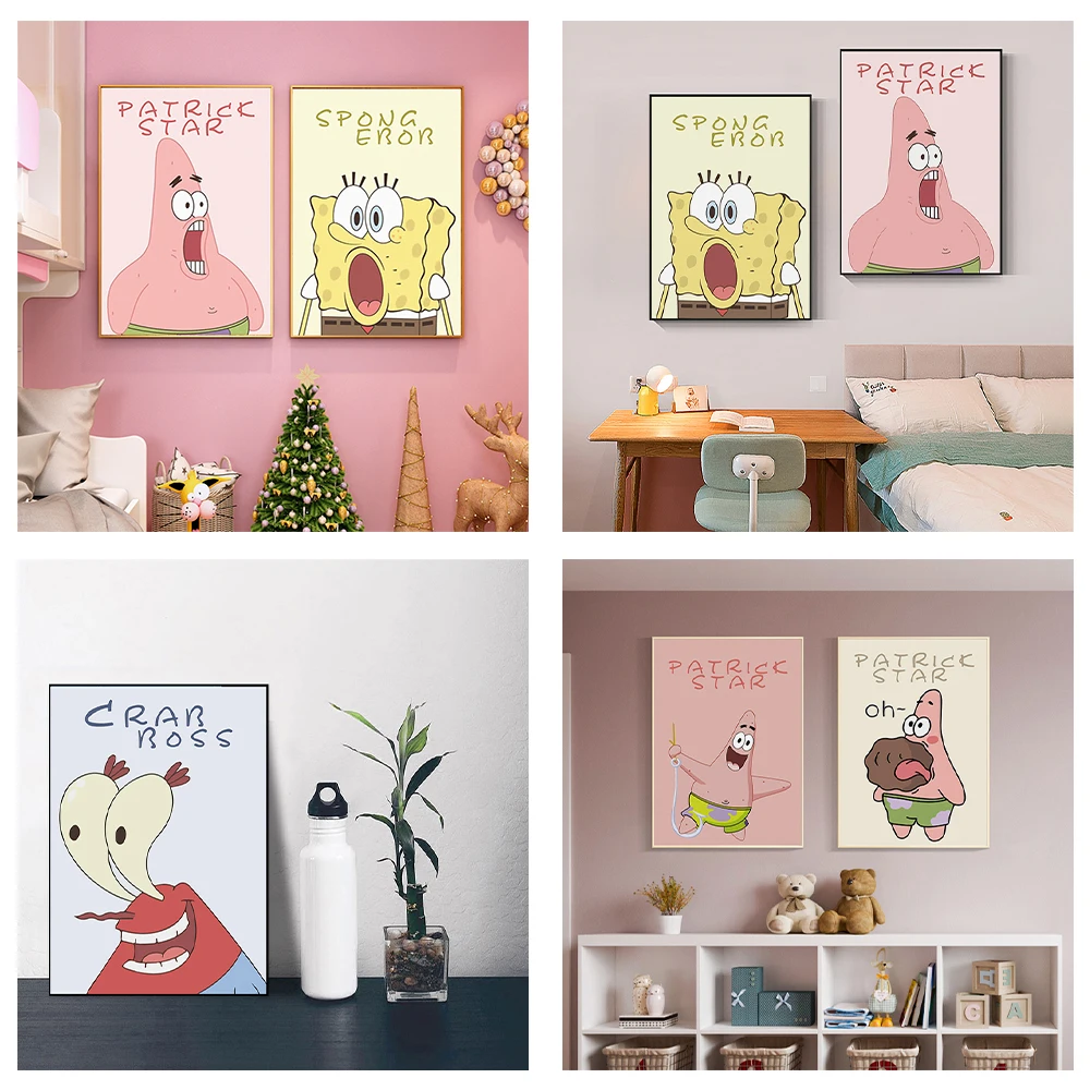 

Simple Nordic children's room cartoon cartoon art poster living room decoration picture printing mural on the wall