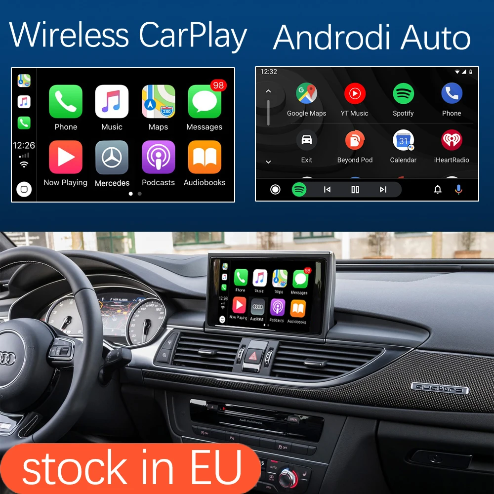 Беспроводной автомобильный интерфейс Apple CarPlay Android для Audi A6 A7 2012 2018 с зеркальным