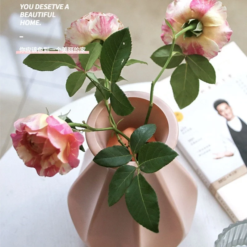 Оригами пластиковая ваза белый имитация керамический цветочный горшок