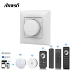 Беспроводной светодиодный диммер Triac 220 В 2,4G RF дистанционное управление Wifi Умная Ручка Triac диммер настенный выключатель света для AC110V 230V Светодиодная лампа