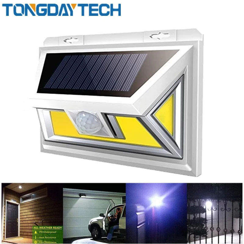 Солнечный светильник COB датчик движения на открытом воздухе Солнечная лампа для
