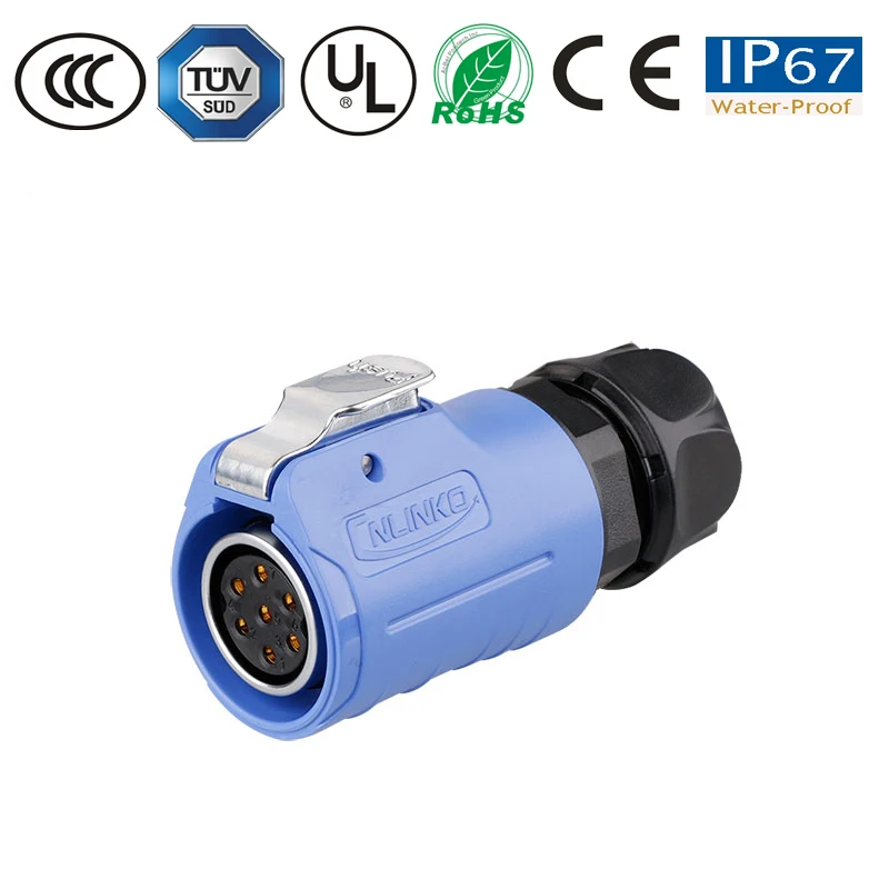 Водонепроницаемый разъем токопроводящий кабель открытый штекер гнездо M20 7 Pin led