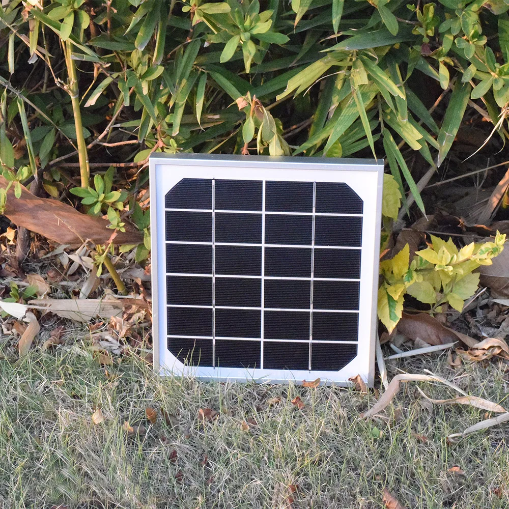 Солнечная панель батарея 4 Вт 6В стеклянная портативный монокристаллическая
