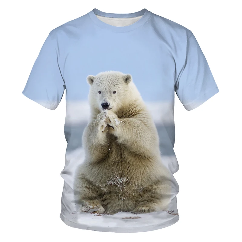 

2021 hot summer fashion 3D animal leisure sports T-shirt short sleeve O-neck T-shirt Harajuku cool and breathable T-shirt
