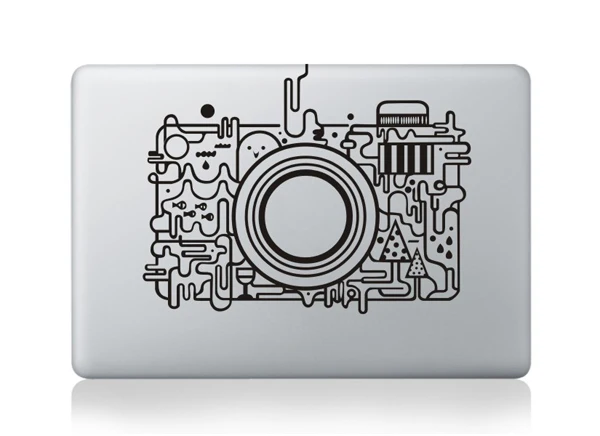 MB black-Part E (2) Забавная частичная наклейка для ноутбука Apple Macbook, наклейка Air retina Pro 11, 13, 15, черная мультяшная наклейка для компьютера, ноутбука s - Цвет: MB black-Part E (2)