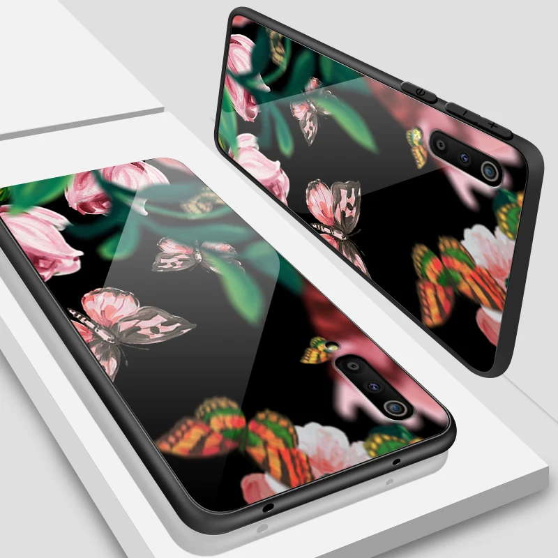 Для samsung Galaxy A40 A10 A20 A30 A50 A8S A6S A70 A80 A90 закаленное Стекло чехол J4Plus M10 M20 M30 Note9 роскошный защитный чехол - Цвет: W251