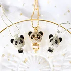 Ожерелье naszyjnik для женщин, модная Милая подвеска панды, ожерелье, цепочка, лучшие друзья, подарки, ожерелье-чокер, ювелирные изделия