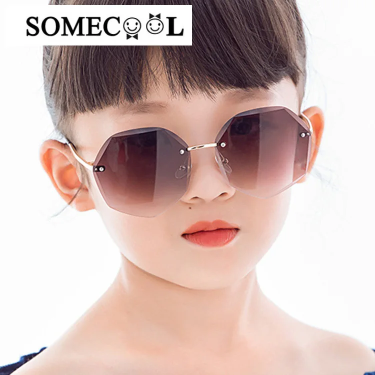 Детские солнцезащитные очки без оправы корейские дизайнерские защитные UV400