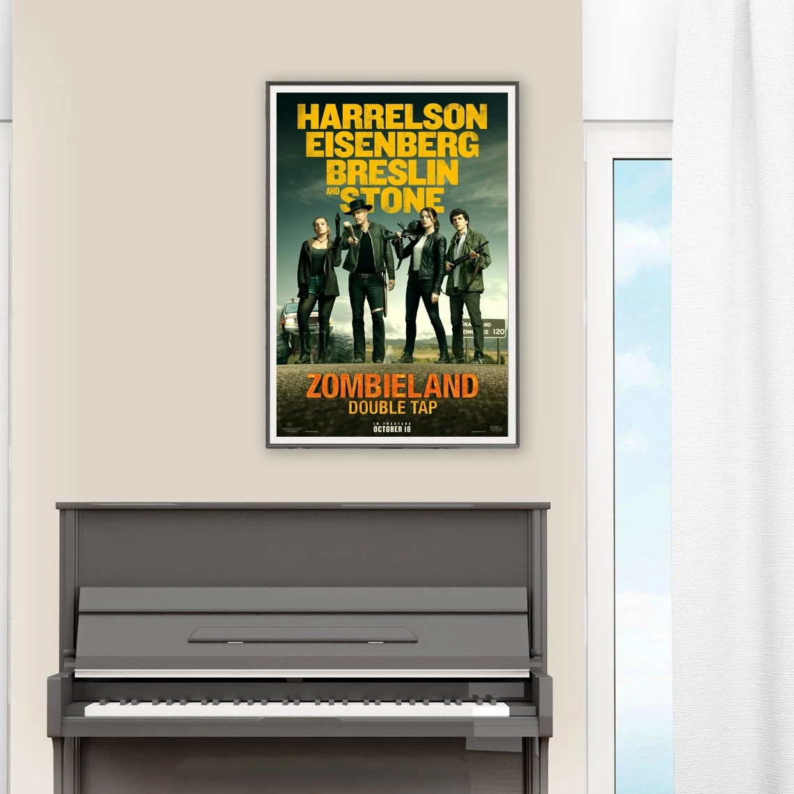 Постер Zombieland с двойным краном для фильмов настенная живопись украшение дома (без