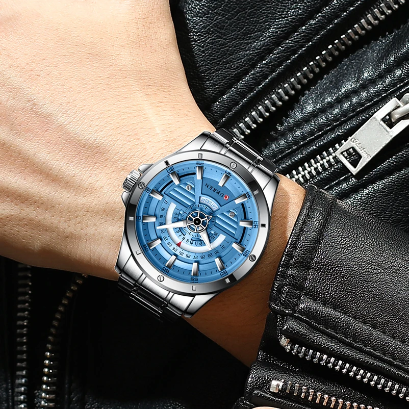 

Men Watches 2020 Top Brand Luxury Curren Business Men Wristwatches Rose Gold Quartz Watch Men Waterproof Relogio Masculino 2021