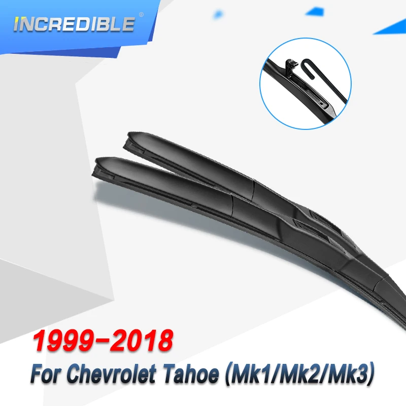 

INCREDIBLE Wiper Blades for Chevrolet Tahoe Fit Hook Arms / Pinch Tab Arms Model Year from 1995 to 2018