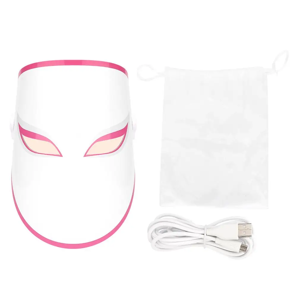 3 Colors Light LED Facial Mask Photon Skin Rejuvenation Face Care Treatment Beauty Anti Acne Therapy Whitening Instrument | Красота и