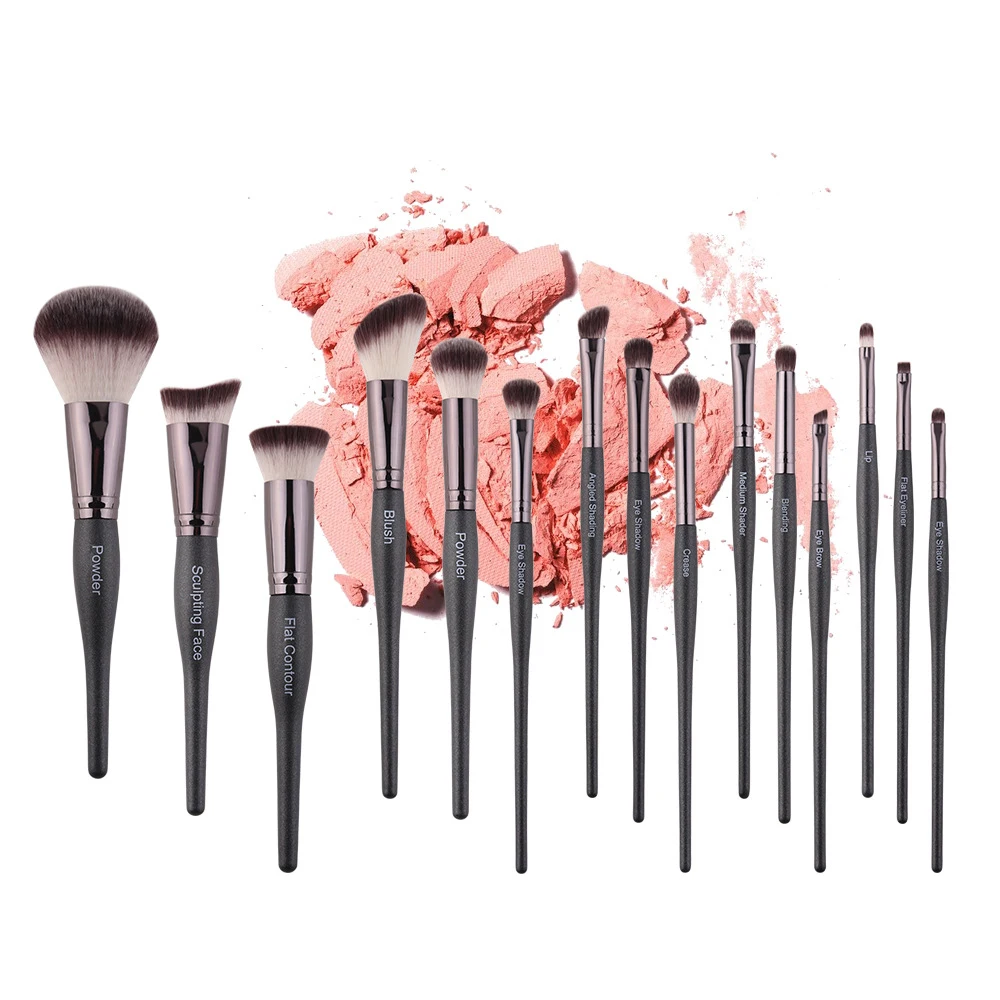 

New Cosmetics 15Free Makeup Brush Set Eye Shadow Palette Brush Highlighter Face Brush Lip Gloss Brush Synthetic Hair Makeup Tool