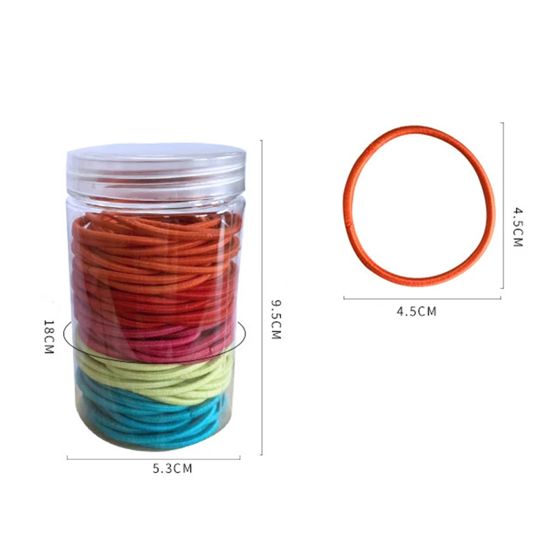 

100pc Girls Colorful Chewing Gum Hair Band Hair Ring High Elastics Rubber Band Ponytail Hair Bundle Head Rope Hair Accessories