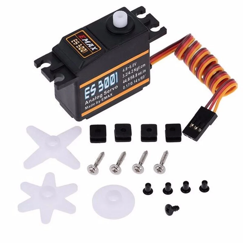 

4PCS EMAX ES3001 37g simulation server Standard Servo For RC Helicopter Boat Airplane Fiexd wing
