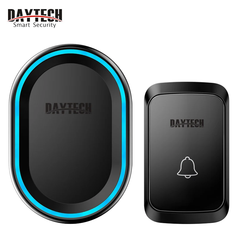 Беспроводной дверной звонок DAYTECH с 58 мелодиями 4 уровня громкости светодиодный