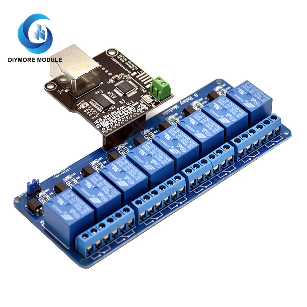 Модуль управления Ethernet сетевой веб-сервер LAN WAN порт RJ45 + 8-канальное реле плата ler |