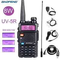 8w high power baofeng uv 5r walkie talkie 10km ham radio station transceiver amateur cb radio scanner vhf uhf two way radio uv5r