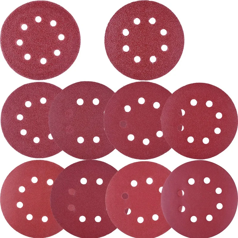 

100 Pcs Sanding Discs 5 Inch 8 Holes Hook and Loop 80-3000 Grit Assorted for Ran Orbital Sander